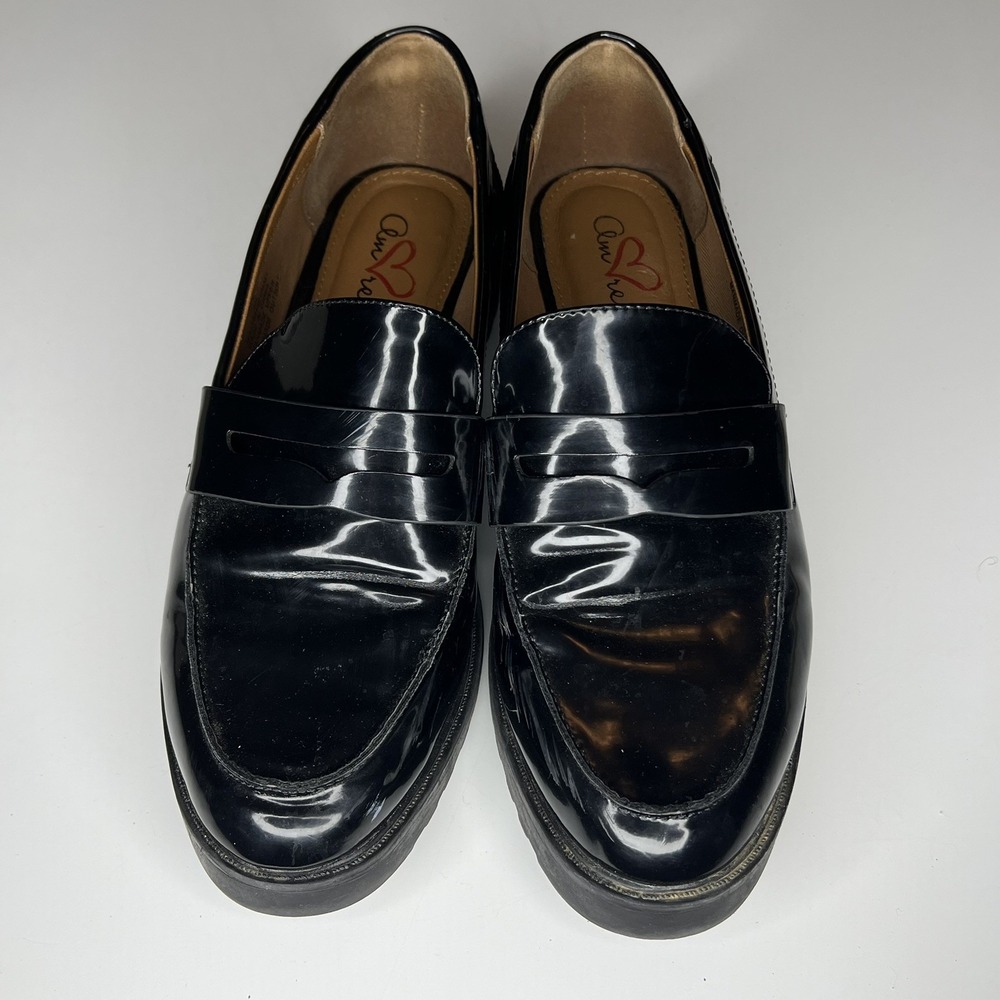 Mia Amore Hali Penny Loafer Shoes Slip On Women's Black Size US11W EU42